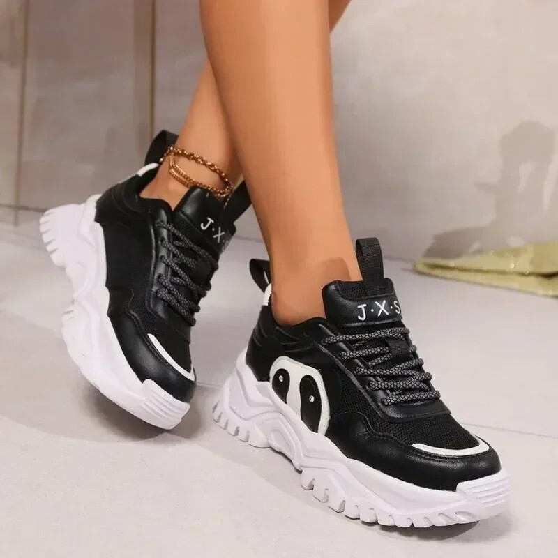 2024 Hot Sale Cipele Ženske cipele na vezanje Ženske vulkanizirane cipele Proljeće Jesen Mješovite boje Vanjske ležerne udobne cipele za hodanje