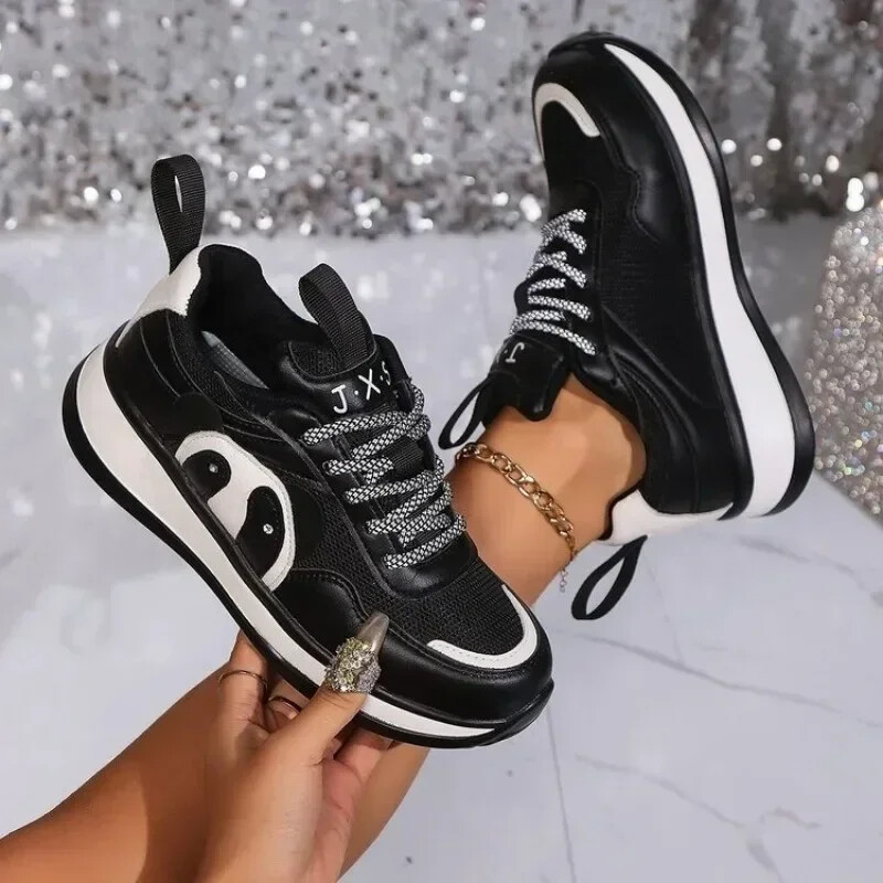 2024 Hot Sale Cipele Ženske cipele na vezanje Ženske vulkanizirane cipele Proljeće Jesen Mješovite boje Vanjske ležerne udobne cipele za hodanje