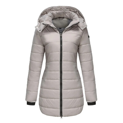 Prošivena jakna na pufer Ženske jesensko-zimske jakne za žene 2023. Dugačke parke plus velika mornarsko siva crnozelena crvena novo