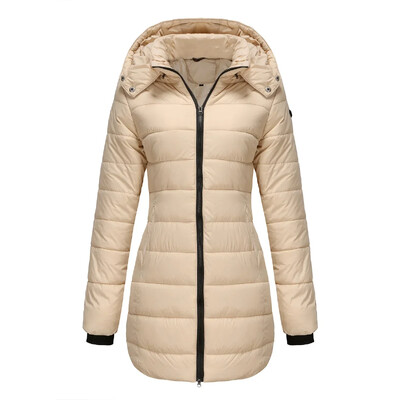 Prošivena jakna na pufer Ženske jesensko-zimske jakne za žene 2023. Dugačke parke plus velika mornarsko siva crnozelena crvena novo