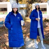 Дълги зимни якета Дамски удебелени топли палта с памучна подплата Дамско пухено памучно палто Зимни парки Дамско палто с подплата