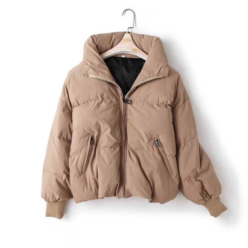 TRAF ZR, zima 2024. Široke ženske parke s dugim rukavima s manžetama, prednjim džepovima, klasični ženski debeli kaputi, gornja odjeća s ovratnikom