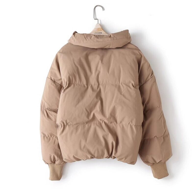 TRAF ZR, zima 2024. Široke ženske parke s dugim rukavima s manžetama, prednjim džepovima, klasični ženski debeli kaputi, gornja odjeća s ovratnikom