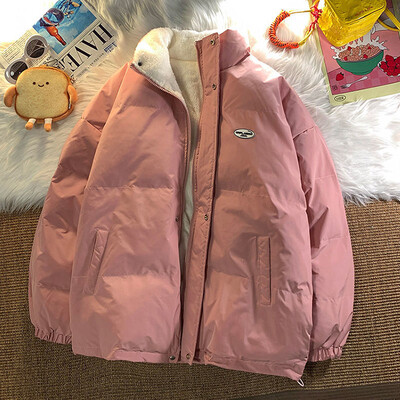 Zimska studentska pamučna jakna s plišanim podebljanim pamučnim parkama od janjećeg flisa s širokim kratkim ženskim kaputom za snježnu odjeću