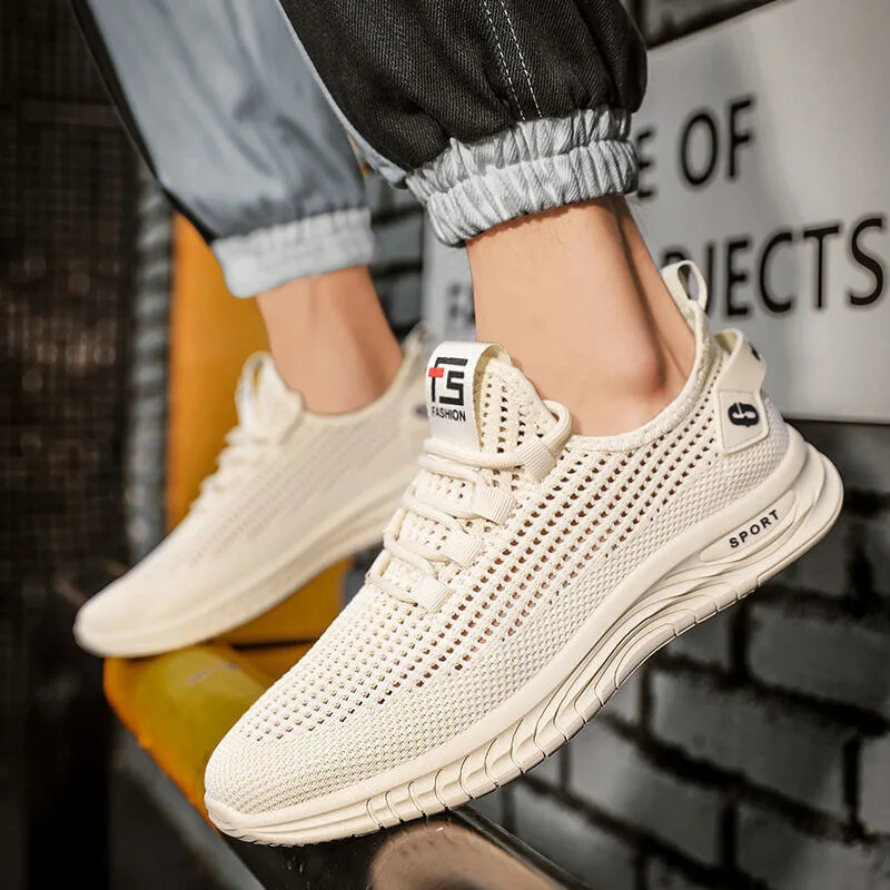 Ljeto 2024. Nove mrežaste muške prozračne i protuklizne cipele Stare pekinške platnene cipele Mekani potplat Udobne sportske i ležerne cipele