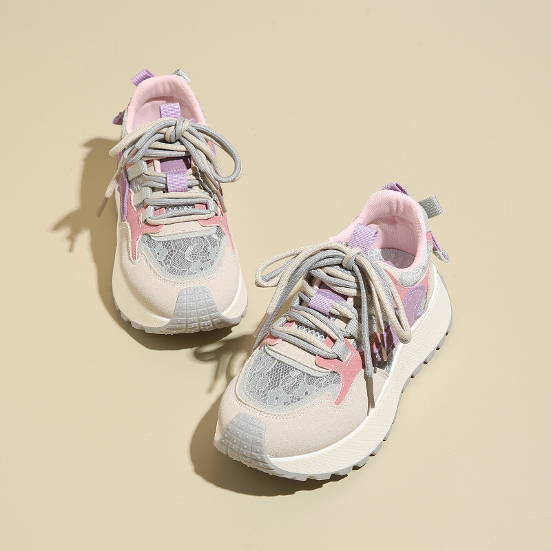 2024. aasta moodsad naiste vulkaniseeritud tossud, uued paksu tallaga kingad, naiste suurema kõrgusega jalutusjalatsid