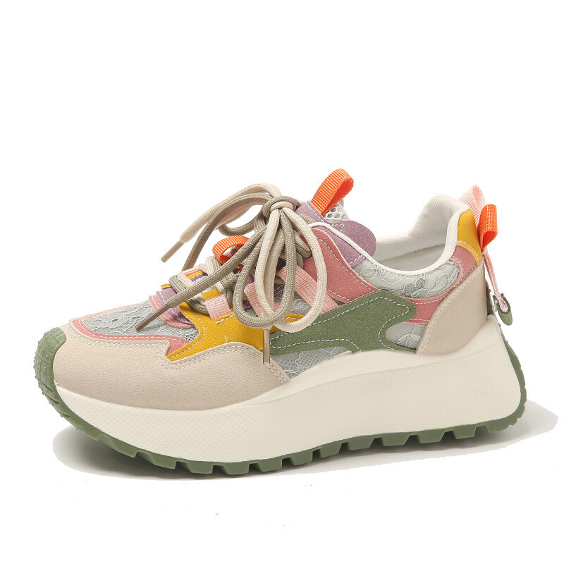 2024. aasta moodsad naiste vulkaniseeritud tossud, uued paksu tallaga kingad, naiste suurema kõrgusega jalutusjalatsid