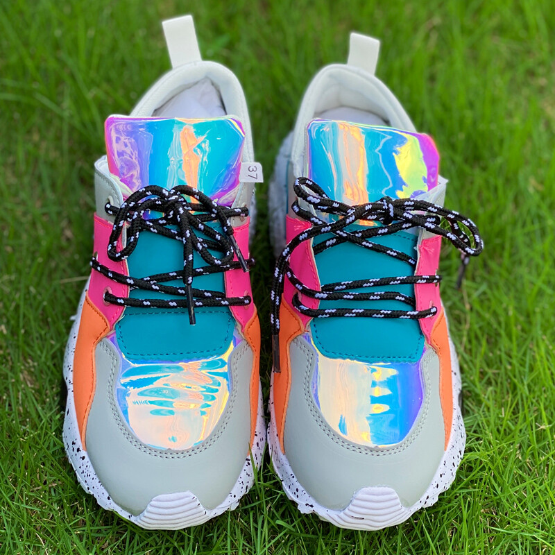 PU cipele za žene Modne tatine tenisice Tenis De Mujer Novopristigle tenisice Ženske Bling Vulcanize Shoes Botas De Mujer Ženske