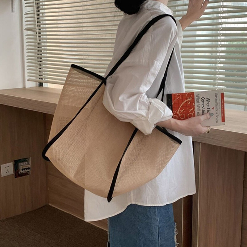 Ljetna šuplja ženska torba za plažu Putna torba uz more Velika torba Tote Tote Ženska putna torba za kupovinu na rame