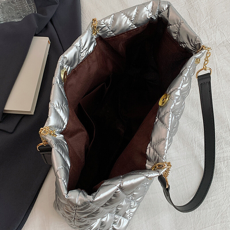 Zimske ženske torbice Torbe velikog kapaciteta Pamučno podstavljene torbe s gornjom ručkom Rombus uzorak Torba na rame Shopper torbe