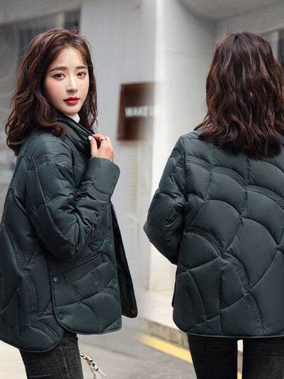 Naiste talvejope, pargid, soe krae tasku, väike puuvillased riided, mantel vaba aja pikkade varrukatega, uued lühikesed moemantlid