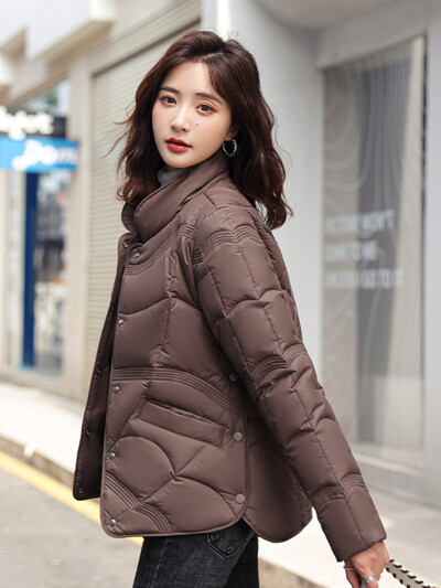 Naiste talvejope, pargid, soe krae tasku, väike puuvillased riided, mantel vaba aja pikkade varrukatega, uued lühikesed moemantlid