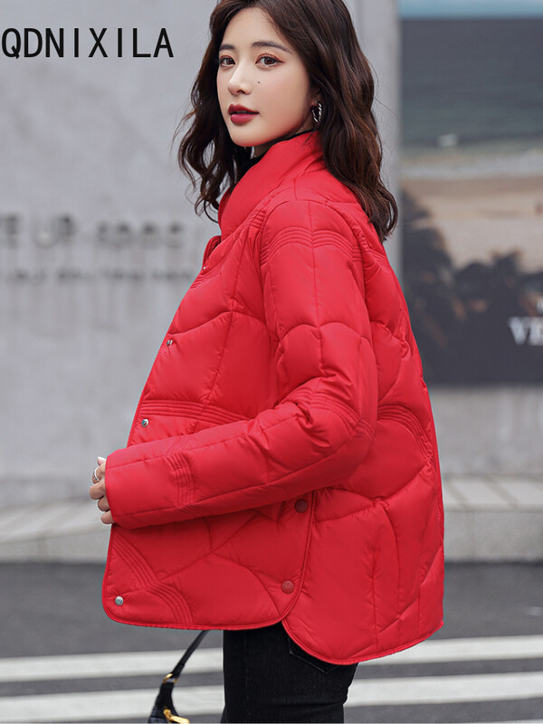 Naiste talvejope, pargid, soe krae tasku, väike puuvillased riided, mantel vaba aja pikkade varrukatega, uued lühikesed moemantlid