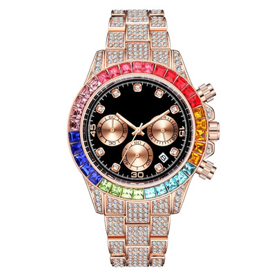 Πολυτελή ανδρικά πολύχρωμα ρολόγια χρυσό ασημί Big dial ανδρικό ρολόι χειρός Αθλητικό επαγγελματικό ανδρικό ρολόι Relogio Masculino