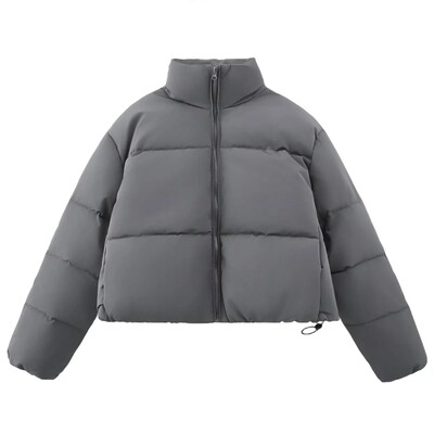 Jakid Parkas Naiste mantel Soliidne Paks Soe Outwear Pikad varrukad vabaaja vaba Casaca Mujer Talv 2024 Naine inszat Joped Mantel