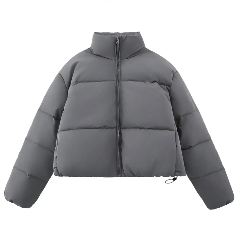 Jakid Parkas Naiste mantel Soliidne Paks Soe Outwear Pikad varrukad vabaaja vaba Casaca Mujer Talv 2024 Naine inszat Joped Mantel