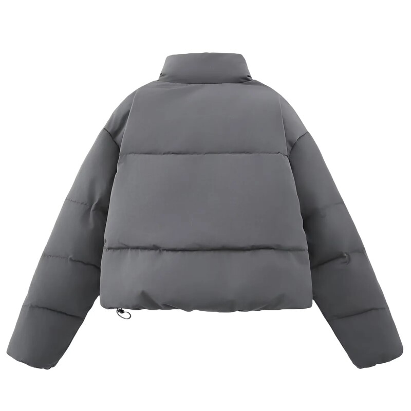 Jakid Parkas Naiste mantel Soliidne Paks Soe Outwear Pikad varrukad vabaaja vaba Casaca Mujer Talv 2024 Naine inszat Joped Mantel