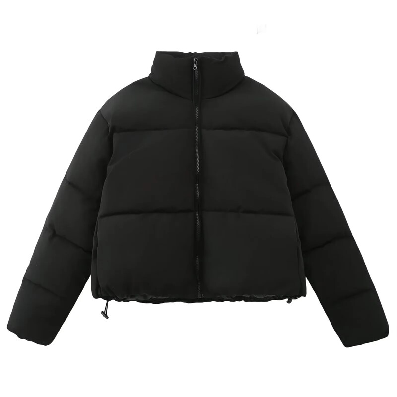 Jakid Parkas Naiste mantel Soliidne Paks Soe Outwear Pikad varrukad vabaaja vaba Casaca Mujer Talv 2024 Naine inszat Joped Mantel