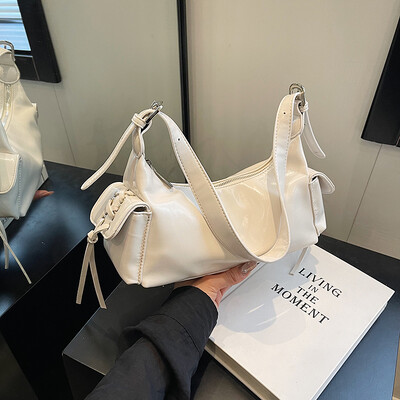 Punk Style Hobo käekotid PU nahast kaenlaaluste kott reguleeritava rihmaga siduriga käekott naistele tüdrukutele