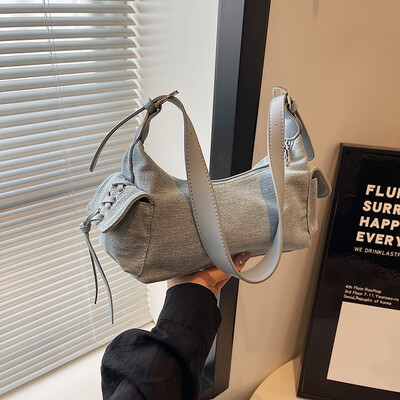 Punk Style Hobo käekotid PU nahast kaenlaaluste kott reguleeritava rihmaga siduriga käekott naistele tüdrukutele