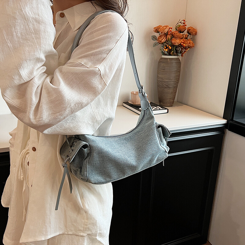 Punk Style Hobo käekotid PU nahast kaenlaaluste kott reguleeritava rihmaga siduriga käekott naistele tüdrukutele