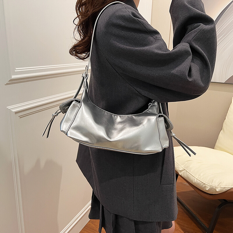 Punk Style Hobo käekotid PU nahast kaenlaaluste kott reguleeritava rihmaga siduriga käekott naistele tüdrukutele