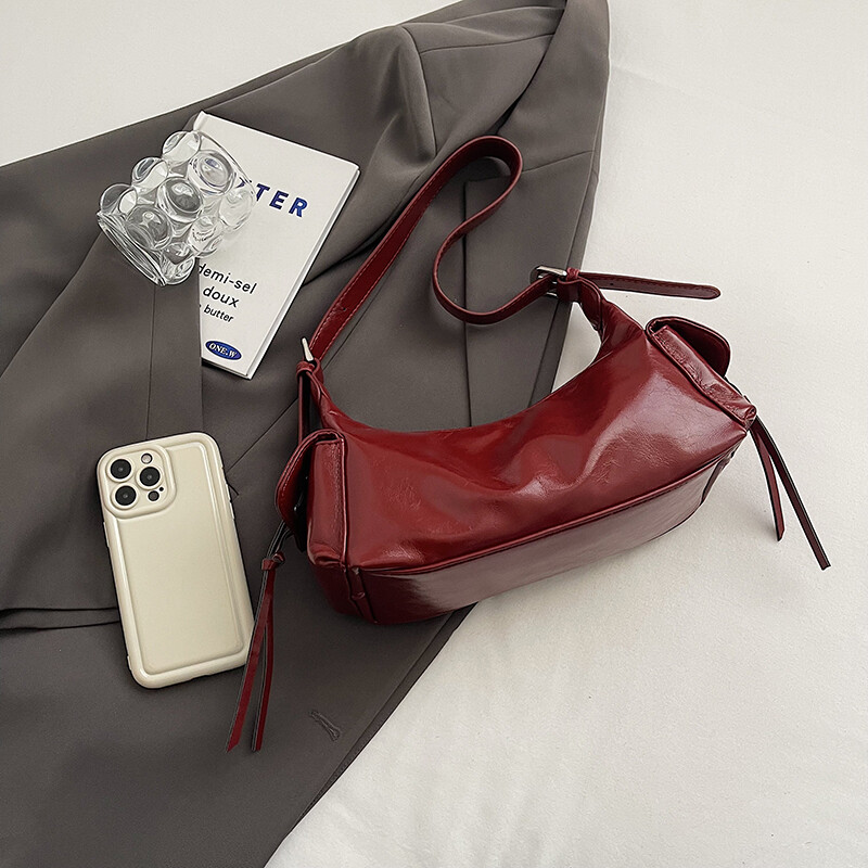 Punk Style Hobo käekotid PU nahast kaenlaaluste kott reguleeritava rihmaga siduriga käekott naistele tüdrukutele