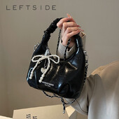 S LIJEVE STRANE Male pu kožne torbe preko ramena za žene 2024. Y2K modni torbica ispod pazuha na rame Ženske srebrne ručne torbice