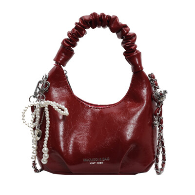 S LIJEVE STRANE Male pu kožne torbe preko ramena za žene 2024. Y2K modni torbica ispod pazuha na rame Ženske srebrne ručne torbice