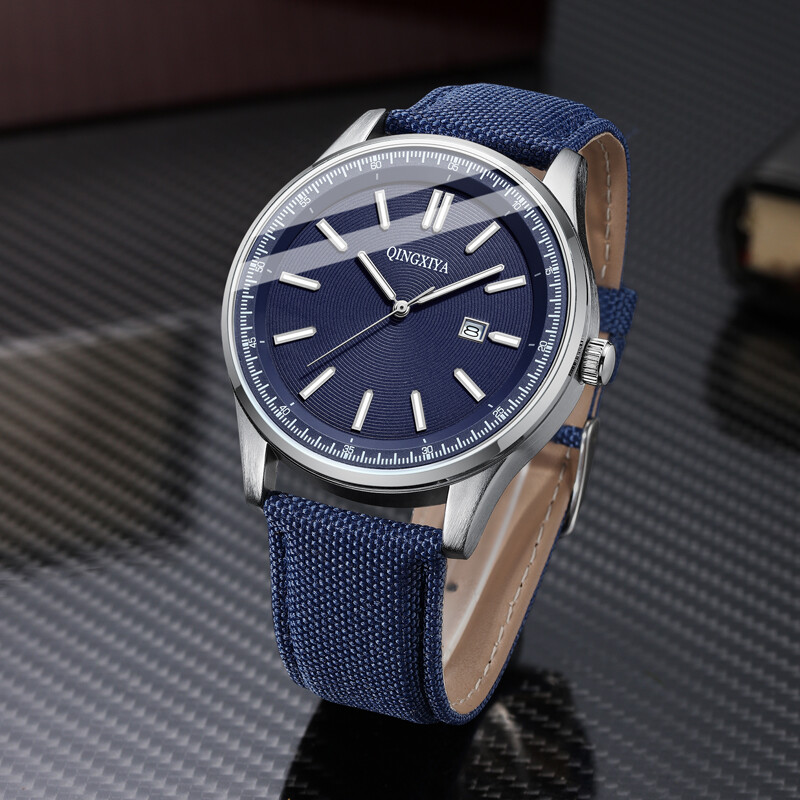 QINGXIYA sat marke Muški kožni sportski satovi Muški vojni kvarcni ručni sat Kronograf Muški sat Relogio Masculino