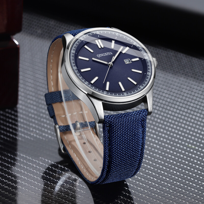 QINGXIYA sat marke Muški kožni sportski satovi Muški vojni kvarcni ručni sat Kronograf Muški sat Relogio Masculino