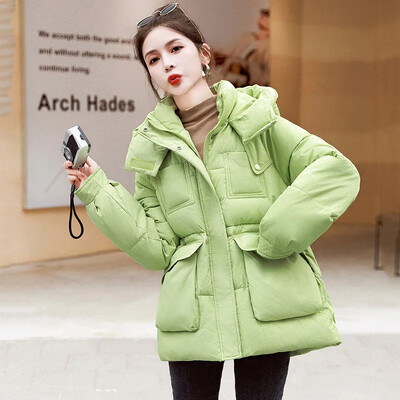 Γυναικεία ζώνη μέσης παχιά Parkas μακρύ μπουφάν με κουκούλα Sustans βαμβακερό τζάκετ Γυναικεία φθινοπωρινά και χειμωνιάτικα ζεστά ρούχα εξωτερικού χώρου