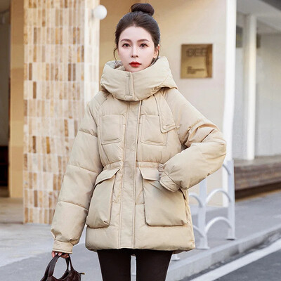 Γυναικεία ζώνη μέσης παχιά Parkas μακρύ μπουφάν με κουκούλα Sustans βαμβακερό τζάκετ Γυναικεία φθινοπωρινά και χειμωνιάτικα ζεστά ρούχα εξωτερικού χώρου