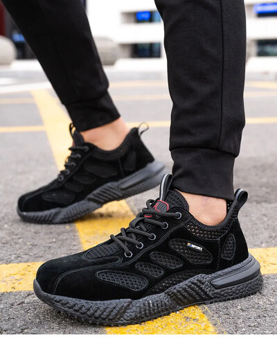 2024 Cipele s čeličnim prstima za muškarce, bijele zaštitne cipele, protiv loma, protiv probijanja, neuništive cipele, zaštitne sportske cipele