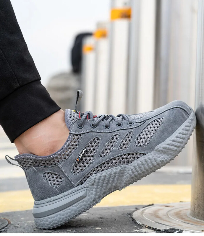 2024 Cipele s čeličnim prstima za muškarce, bijele zaštitne cipele, protiv loma, protiv probijanja, neuništive cipele, zaštitne sportske cipele