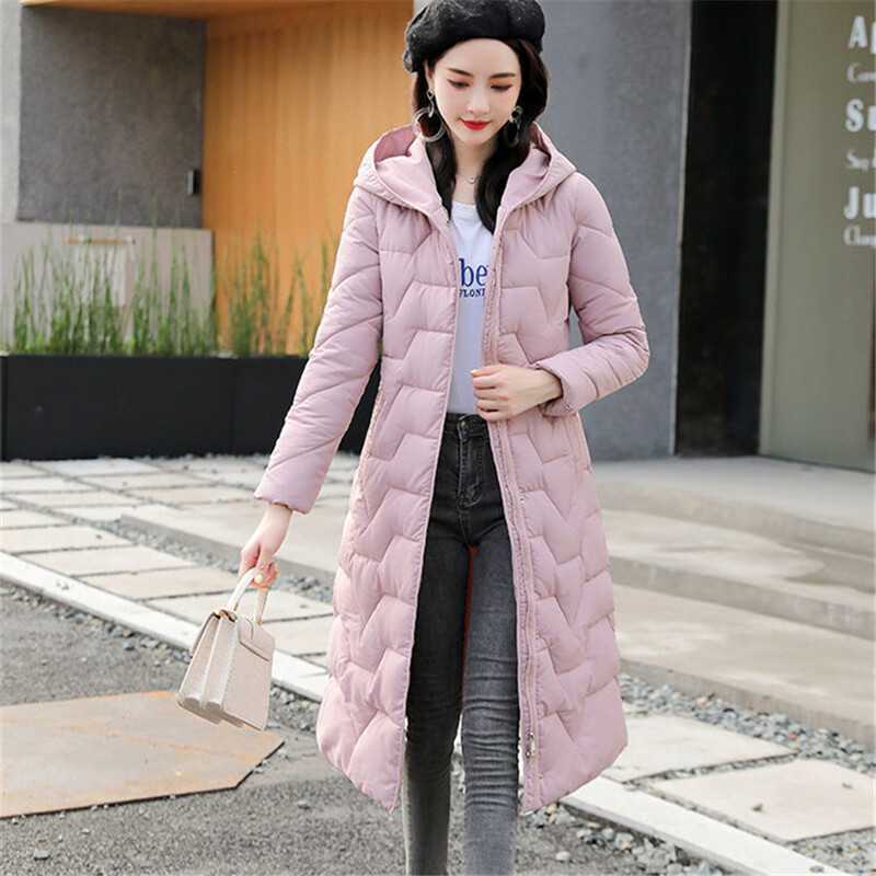 Podebljani topli kaputi Snježna odjeća Elegantna gornja odjeća Korejska jakna Sobretudos s remenom Zimske uske duge parke s kapuljačom Ženske kapute