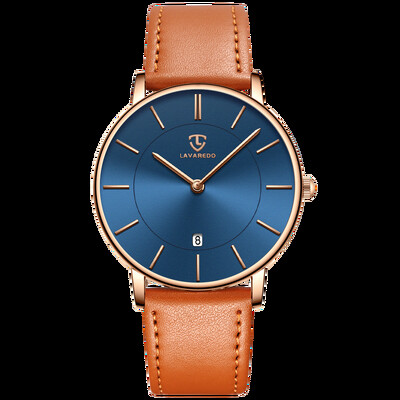 Muški satovi, minimalistički modni jednostavni ručni sat za muškarce, analogni datum s kožnim remenom