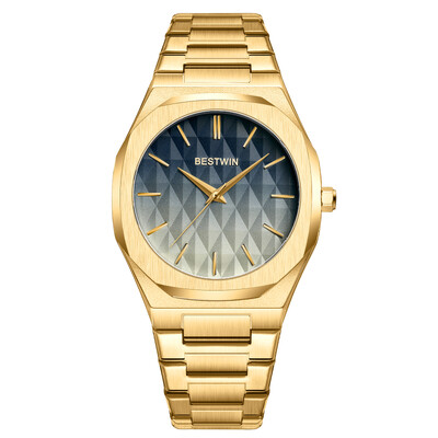 2024 Novi muški kvarcni satovi Zlatni vodootporni poslovni satovi od nehrđajućeg čelika za muškarce Sat Sportski sat Relogio Masculino