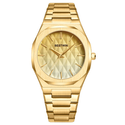 2024 Novi muški kvarcni satovi Zlatni vodootporni poslovni satovi od nehrđajućeg čelika za muškarce Sat Sportski sat Relogio Masculino