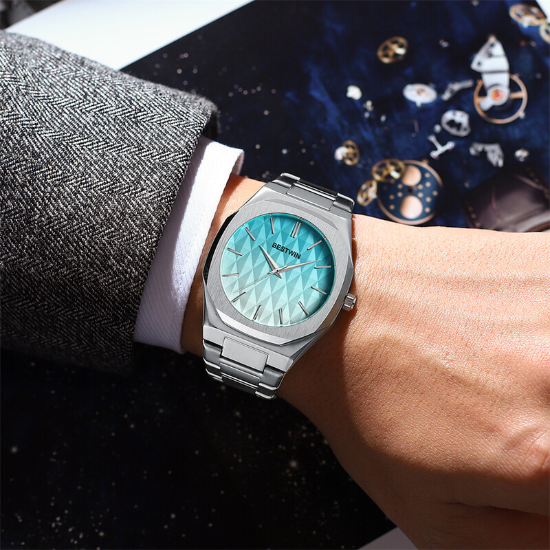 2024 Novi muški kvarcni satovi Zlatni vodootporni poslovni satovi od nehrđajućeg čelika za muškarce Sat Sportski sat Relogio Masculino