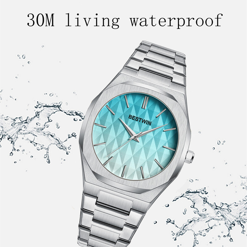 2024 Novi muški kvarcni satovi Zlatni vodootporni poslovni satovi od nehrđajućeg čelika za muškarce Sat Sportski sat Relogio Masculino