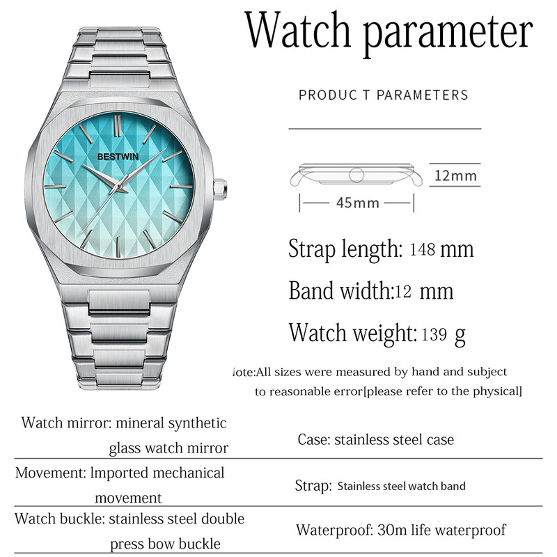 2024 Novi muški kvarcni satovi Zlatni vodootporni poslovni satovi od nehrđajućeg čelika za muškarce Sat Sportski sat Relogio Masculino