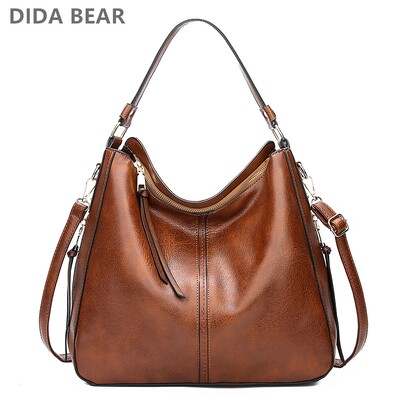 DIDABEAR Geantă Hobo Genți de mână din piele pentru femei Genți de umăr pentru petrecere a timpului liber Poșete de modă Bolsuri vintage Geantă tote de mare capacitate