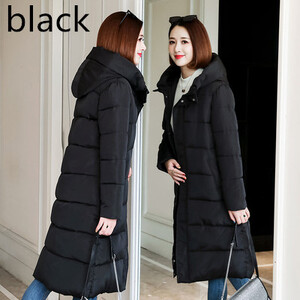 Nova zimska ženska puhasta jakna za 2024. Tanke parke s kapuljačom Topli deblji kaput Ležerna dugačka gornja odjeća podstavljena pamukom Ženske zimske jakne