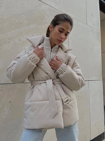 Γυναικείο βαμβακερό μπουφάν Bornladies Winter Loose Parkas Παλτό Vintage Bread Jacket Outwear Office Γυναικείο ζεστό καπιτονέ μπουφάν