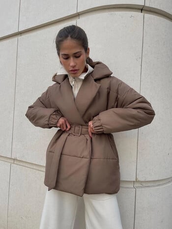 Γυναικείο βαμβακερό μπουφάν Bornladies Winter Loose Parkas Παλτό Vintage Bread Jacket Outwear Office Γυναικείο ζεστό καπιτονέ μπουφάν