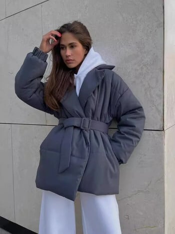 Γυναικείο βαμβακερό μπουφάν Bornladies Winter Loose Parkas Παλτό Vintage Bread Jacket Outwear Office Γυναικείο ζεστό καπιτονέ μπουφάν