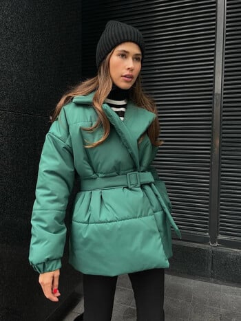 Γυναικείο βαμβακερό μπουφάν Bornladies Winter Loose Parkas Παλτό Vintage Bread Jacket Outwear Office Γυναικείο ζεστό καπιτονέ μπουφάν