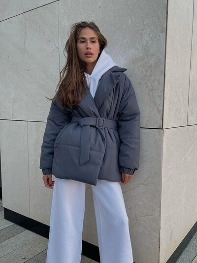Jachetă pufă din bumbac pentru femei Bornladies Jachetă parka largi de iarnă Jachetă de pâine vintage Îmbrăcăminte de îmbrăcăminte pentru dama de birou Jachetă matlasată caldă