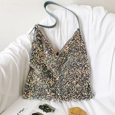 Modne torbe na rame velikog kapaciteta za žene Sjajne torbe sa šljokicama Ženske torbe za kupnju Pack bolsa feminina